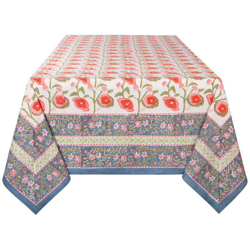 Floral 100% Cotton Tablecloth