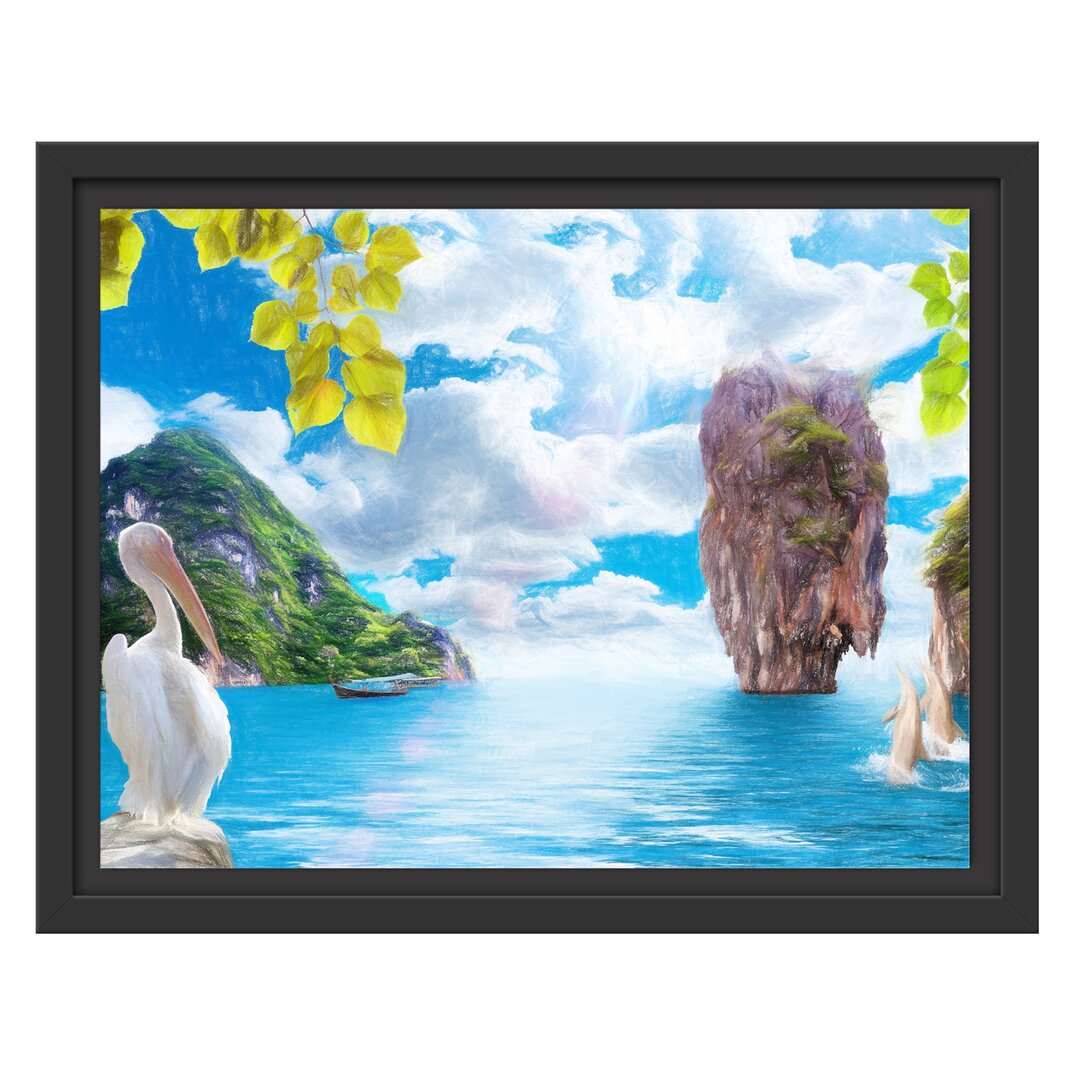 Gerahmtes Wandbild traumhafte Urlaubslandschaft