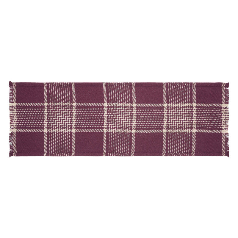 Chemin de table rectangulaire en mélange de polyester 70% coton / 30% coton Vantha, L 36 po x P 12 po