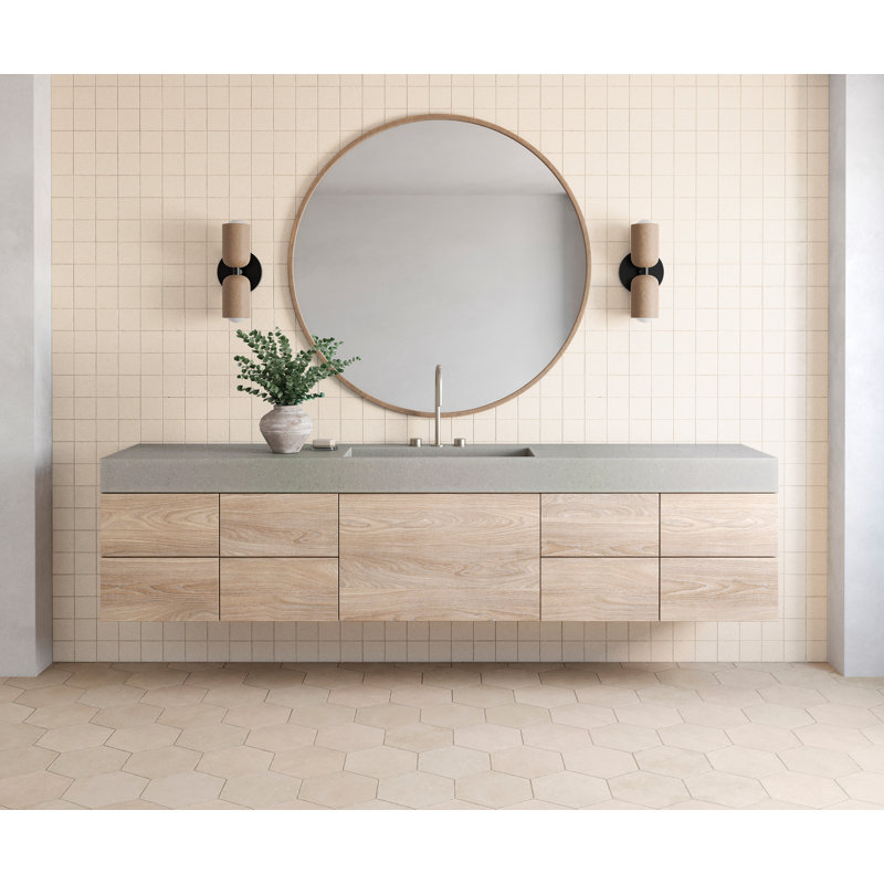 Sahara 4" x 4" Porcelain Wall & Floor Tile, White