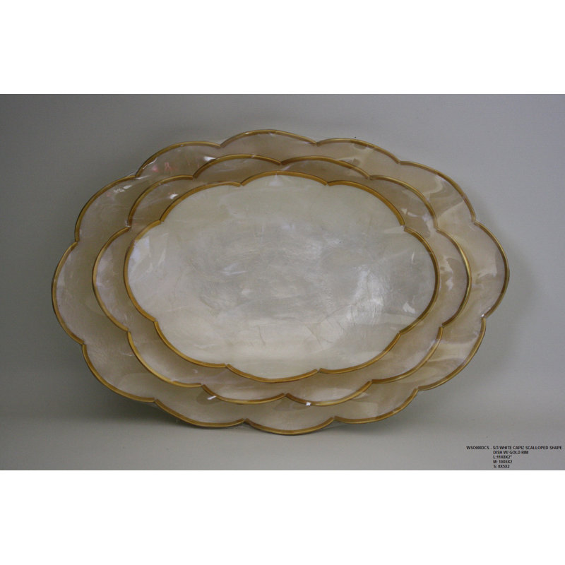 Ensemble de 3 assiettes festonnées Sandia