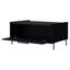 Table basse rectangulaire noire avec porte de rangement rabattable, finition contemporaine contemporaine et porte pour-1446181510