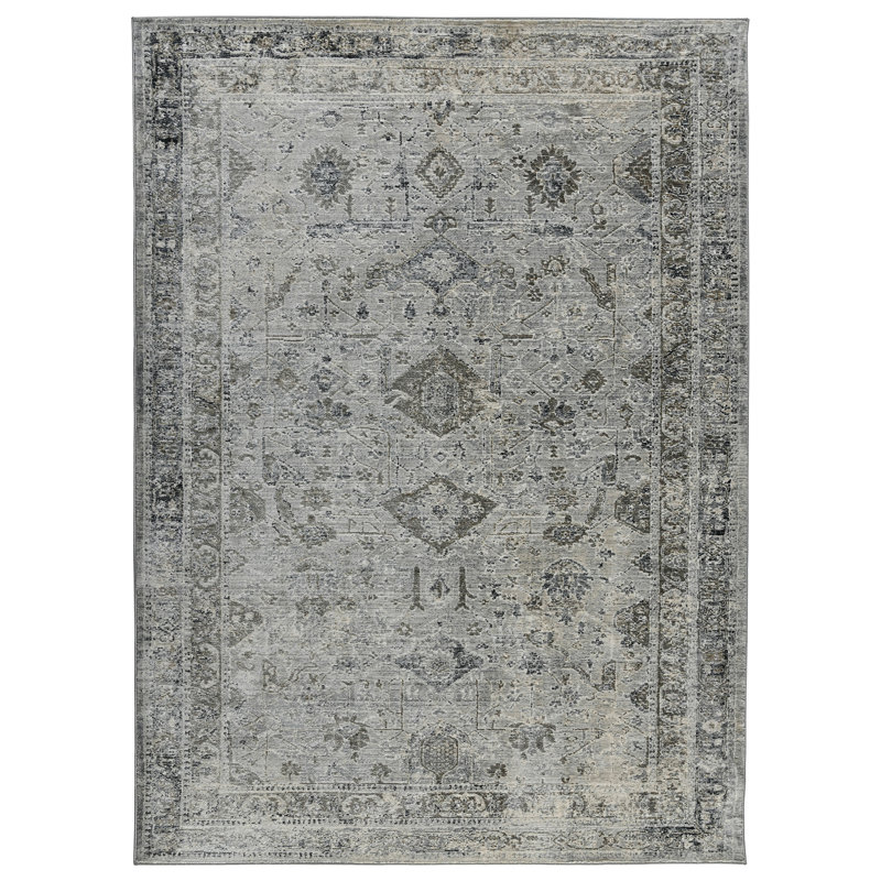 Kolby Traditional Bordered Premium Polyester Performance Area Rug, Rectangle 2' x 3'3"