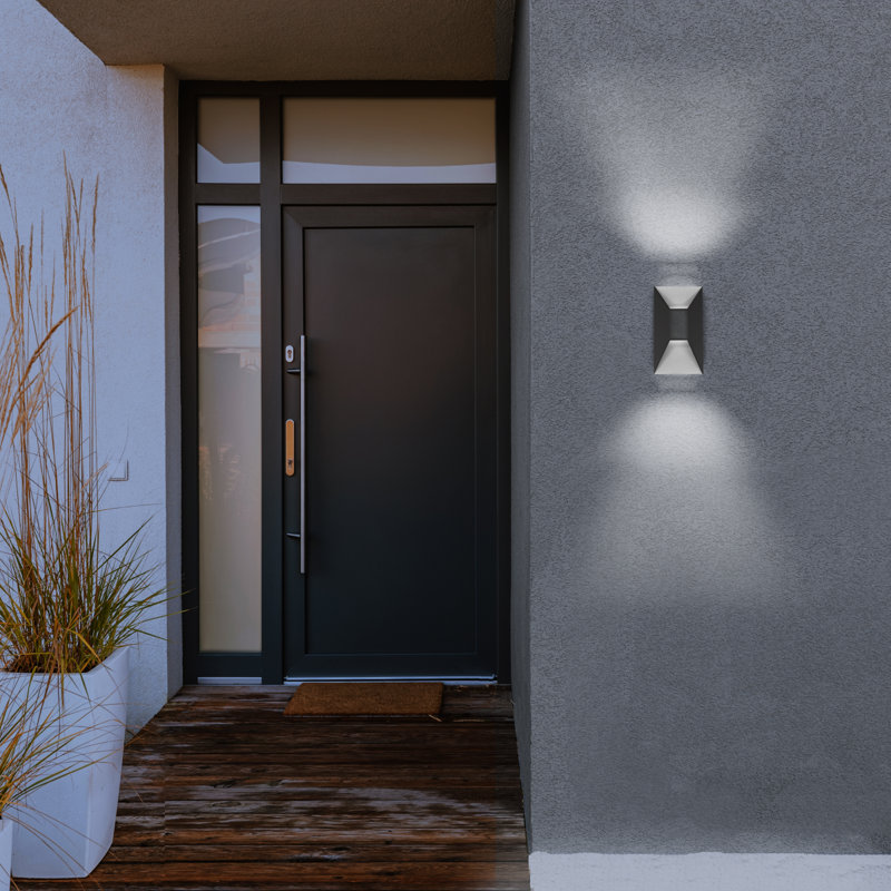 Maglev LED Flush Mounted Sconce, Matte Black, 3500K, 10" H x 5.5" W x 3.625" D