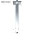 8" Metal Square Shower Arm ,Chrome