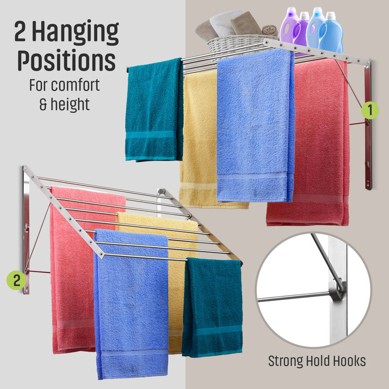 Stainless Steel Wall Mounted Foldable Drying Rack
