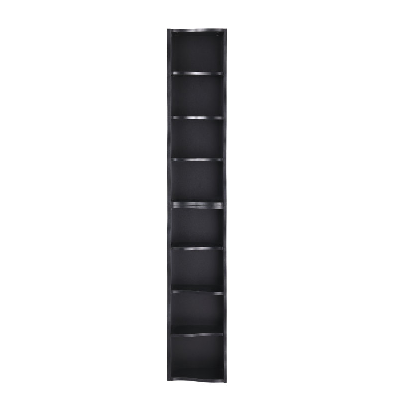 8Layer Adjustable Shelf Ultrathin Bookshelf With A Wavy Border Design, Which Is More Aesthetically Pleasing, Is Suitable For High And Narrow, Display And Multifunctional Bookshelves In Home Offices