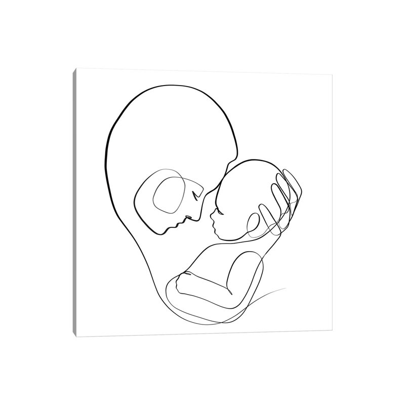 Mom And Child by Dane Khy - Wrapped Canvas Gallery-Wrapped Canvas Giclée, 66.04 cm H x 66.04 cm W