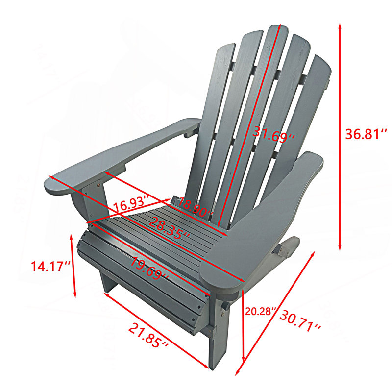 Chaise Adirondack en bois, chaises Adirondack d'extérieur