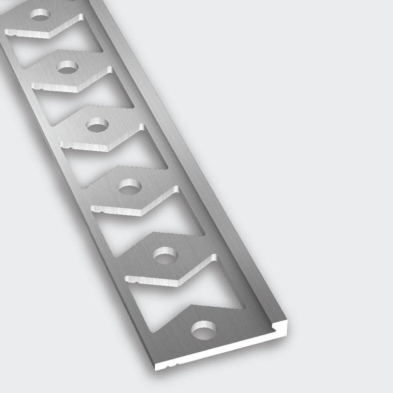 Aep-a-020-a1-p, embout en aluminium sans lèvre, planchers de 2 mm, poinçonné