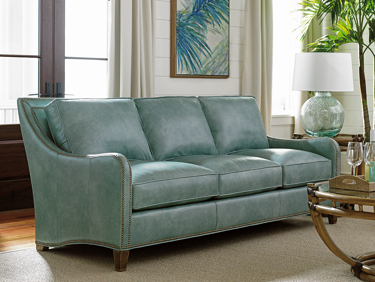 Tommy Bahama Twin Palms Koko Leather Sofa | Wayfair