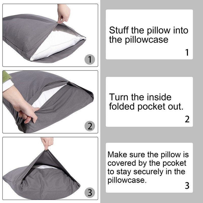 Easy Care Brushed Microfiber Pillow Case Microfiber Polyester Pillowcase With Envelope Closure By Lotechicw, King Pillowcase