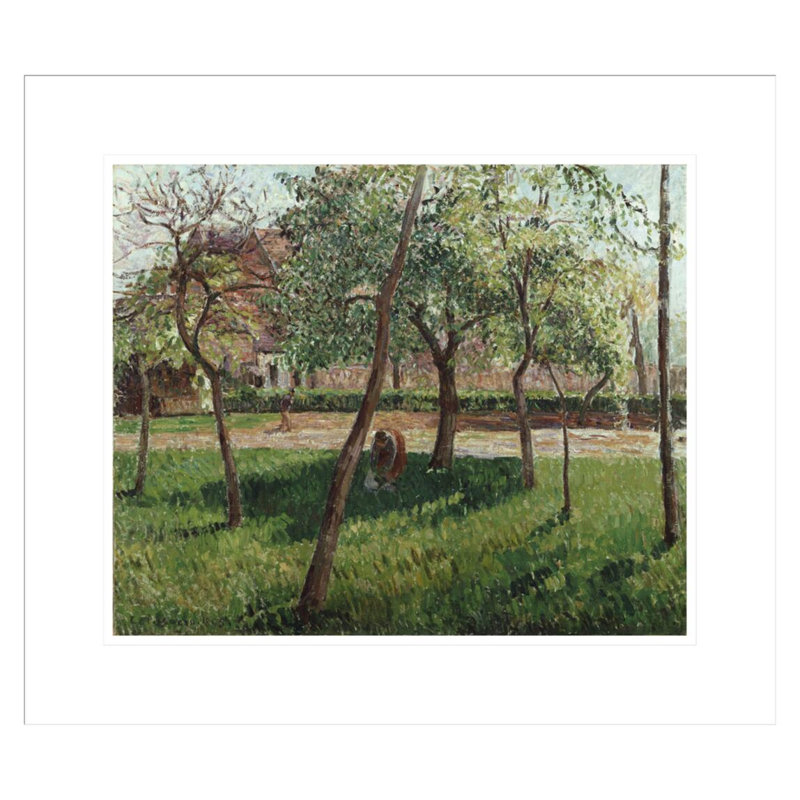 «The Enclosure at Eragny» par Camille Pissarro, impression giclée sur cadre, H 17,75 po x l 20,35 po