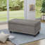 Rangement sophistiqué: repose-pieds contemporain en microfibre