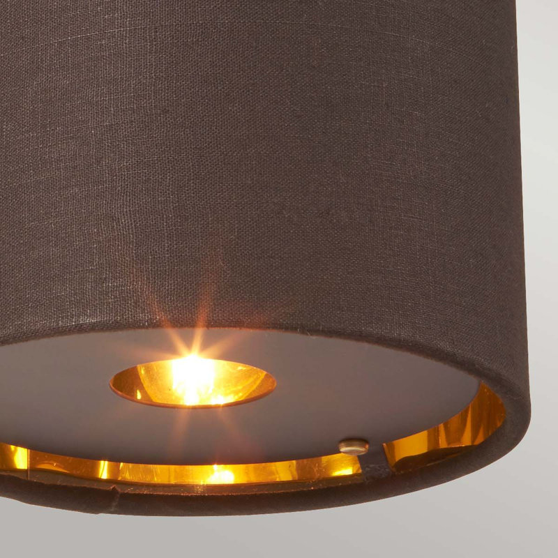 Santistevan Armed Sconce, Brown/Polished brass