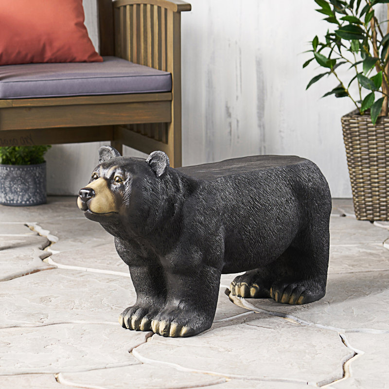 Banc d'ours, banc d'extérieur en béton, banc de vestibule