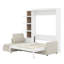 Lit escamotable mural avec canapé et tablettes Murphy-837447652