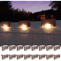 LEONLITE LED Low Voltage Deck Lights, 12V Fence Lights Outdoor, Landscape  Lights for Backyard, Step, 12-36V AC/DC, 50,000hrs, 160lm, Aluminum, IP65