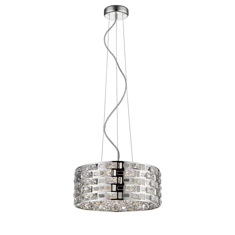 Clarkfield 6 - Light Crystal Pendant, Chrome