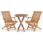 Mulak 2 - Person Teak Patio Dining Set with Round Table-326885062