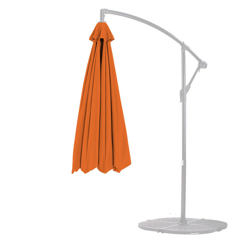 Auvent de remplacement pour porte-parapluies 11 pi | Style suspendu à 8 nervures en orange toscan, Orange toscane