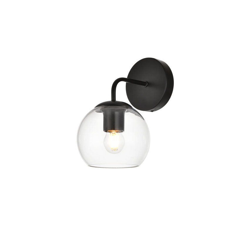 Lumière de meuble-lavabo à intensité variable, Noir, H 10 po x l 6 po x P 6 po, Une lumière