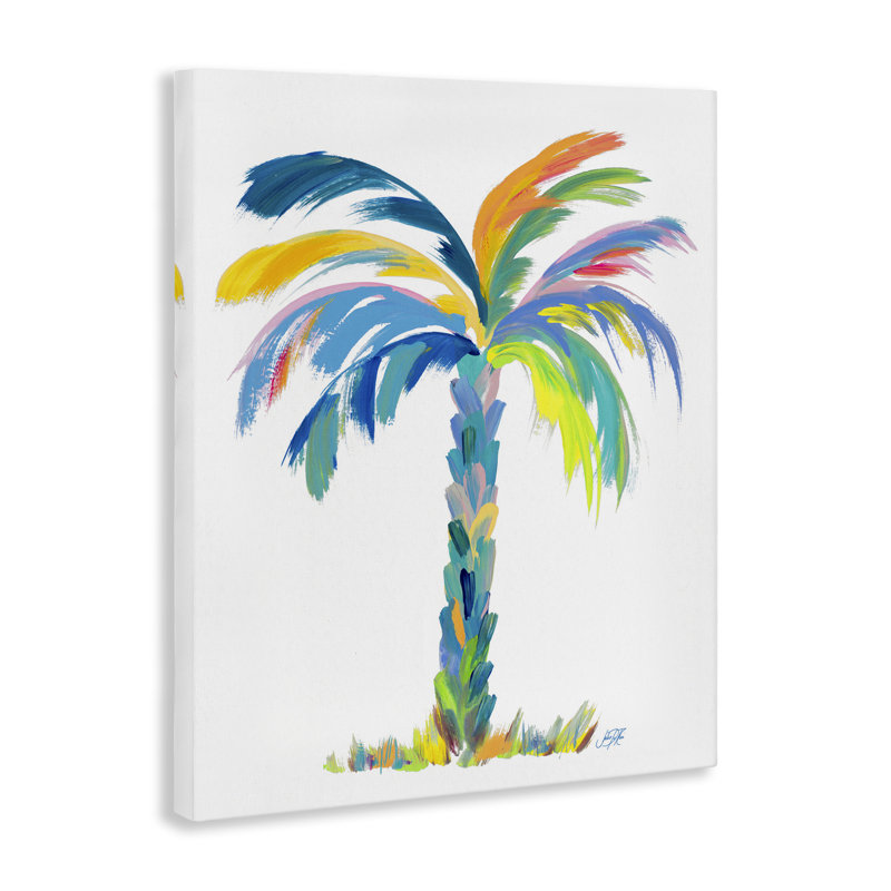«Bold Brushed Palm Canvas» par Julie DeRice, H 30 po x l 24 po