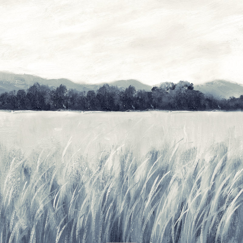 " Navy Landscape " Painting Print, 20" H x 20" W