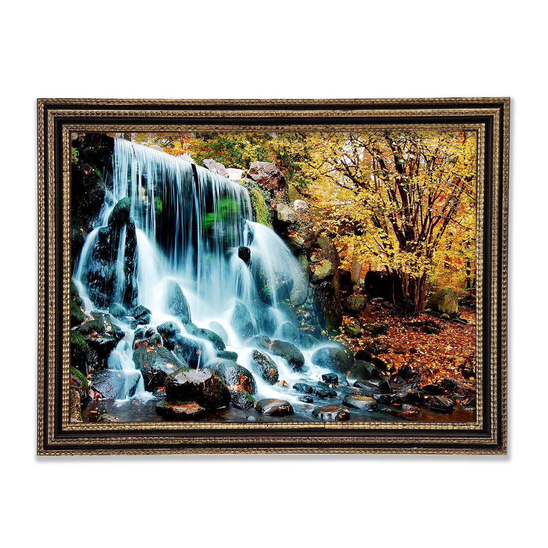 Der Wasserfall Herbstwald - Druck