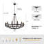  Lustre en forme de bougie 40 "à 12 lumières de style bougie à intensité variable-1343877327