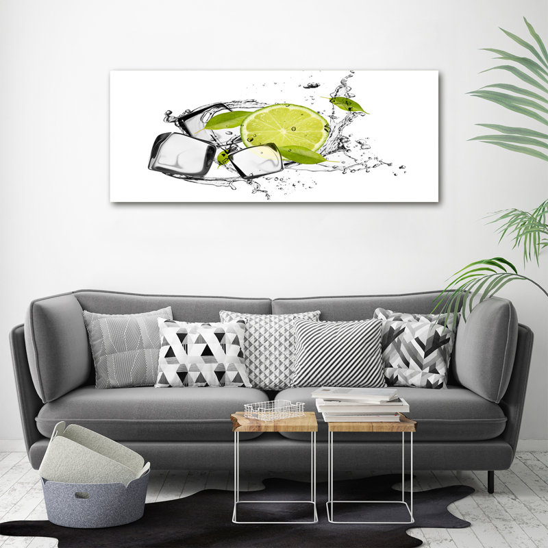 Lime With Ice - Wrapped Canvas Print