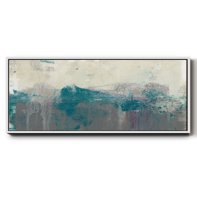 Teal Range II- Framed Canvas