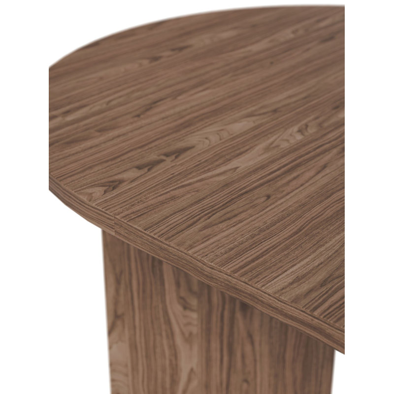 Extendable Round Dining Table, Brown