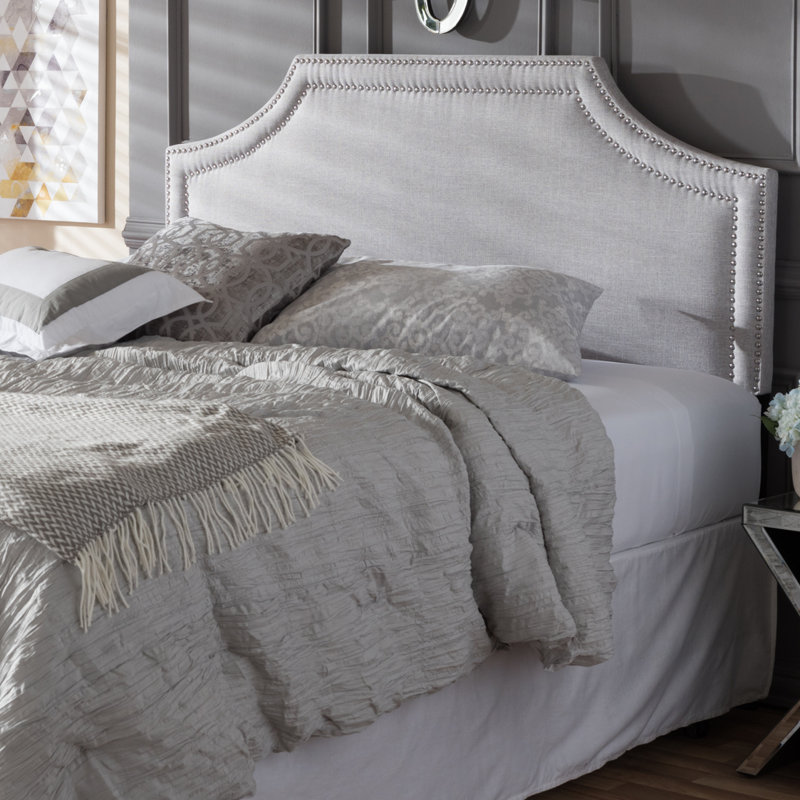 Meichele Upholstered Headboard, Full, Grayish Beige