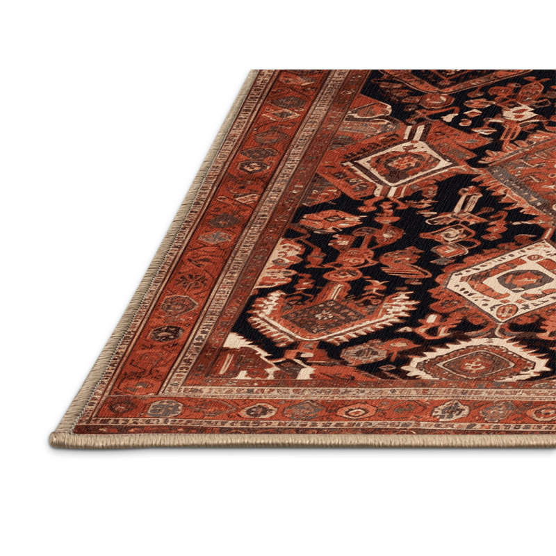Tapis brun lavable à la machine, Rectangulaire 8 pi x 10 pi