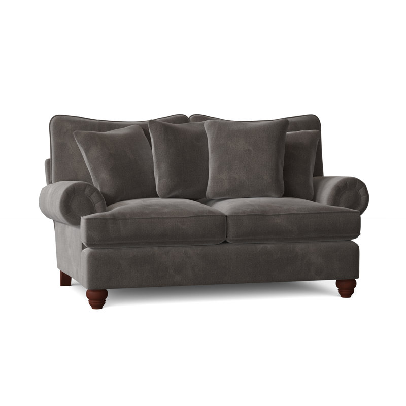 Woodburn Upholstered 74'' Loveseat, Tweetie 45 Grey Performance Velvet, Yes, Manhattan