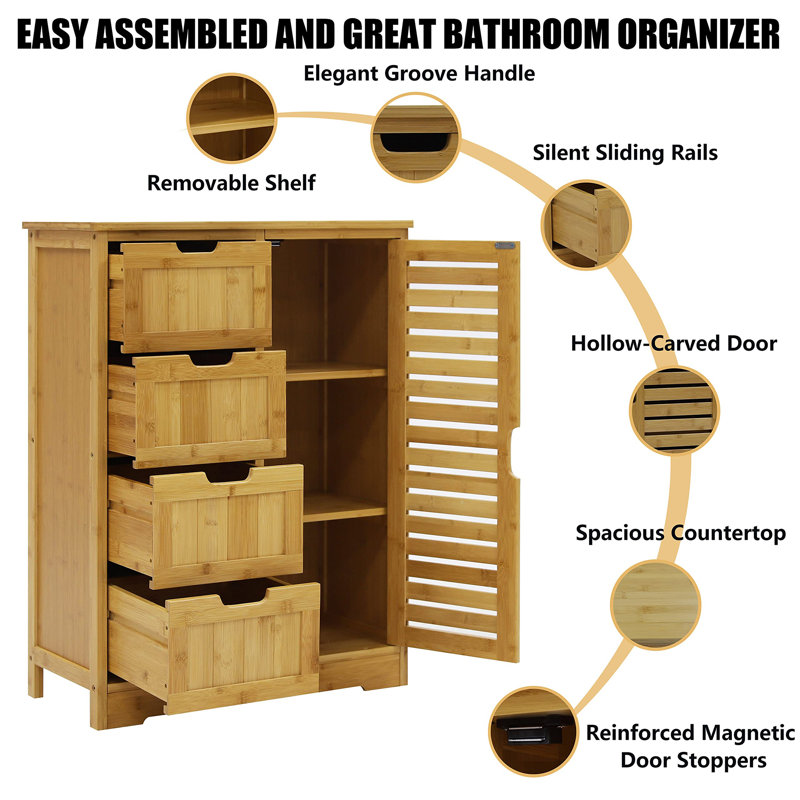 Donnell Freestanding Bathroom Cabinet