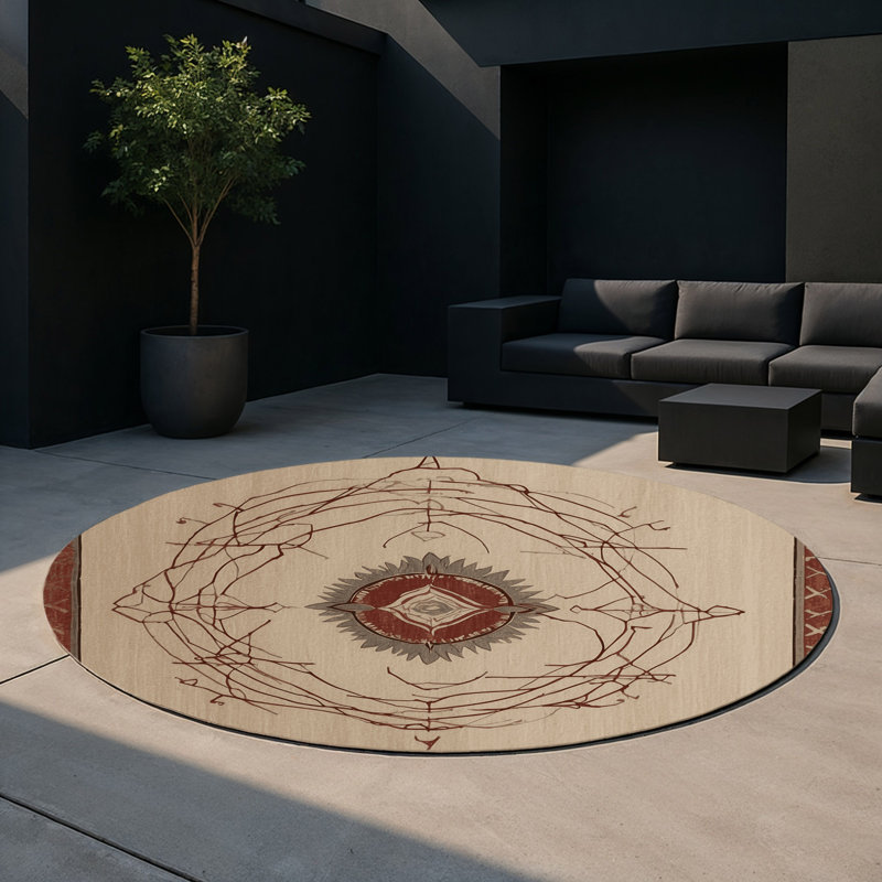 Precision Form Indoor And Outdoor Area Rug, Round 5'