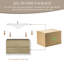 Meuble-lavabo flottant de 36 po avec lavabo, meuble-lavabo mural moderne avec lavabo à surface solide et tiroirs à fermeture en douceur entièrement assemblé