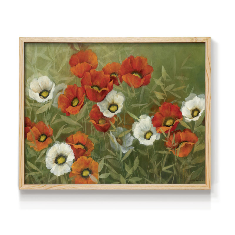 Symphonie de coquelicot - reproduction encadrée, Naturel, H 11 po x l 14 po
