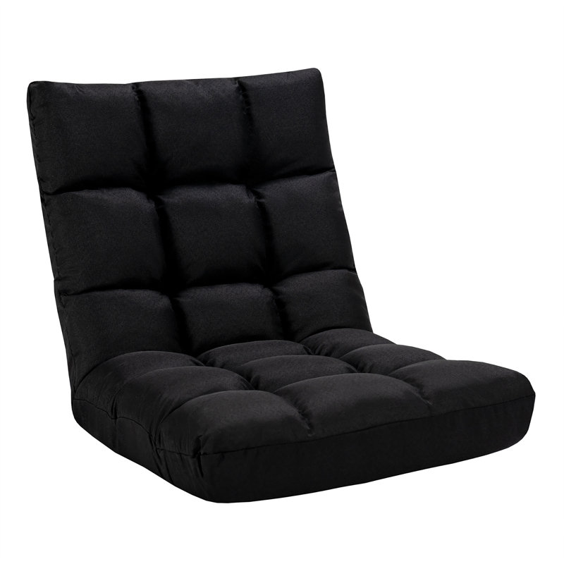 21'' Upholstered Floor, Black