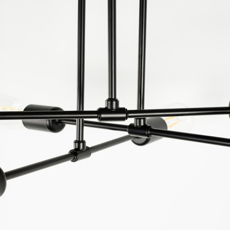 Plafonnier linéaire linéaire semi-encastré 6 lumières Leatricia