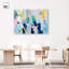 Art mural acrylique bleu Blush Boho-115212158