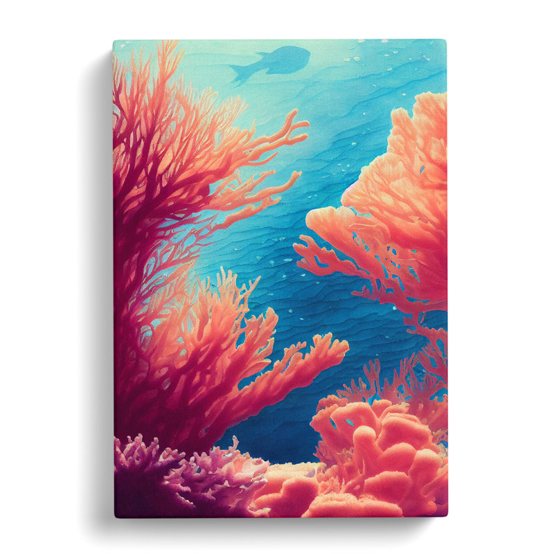 Stupendous Coral Reef - Wall Art, 50cm H x 35cm W, Wrapped Canvas, No Matte