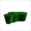 Table basse de 50 pouces en fibre de verre de forme unique, robuste et durable, aucun assemblage requis pour les salons modernes, vert-819897714