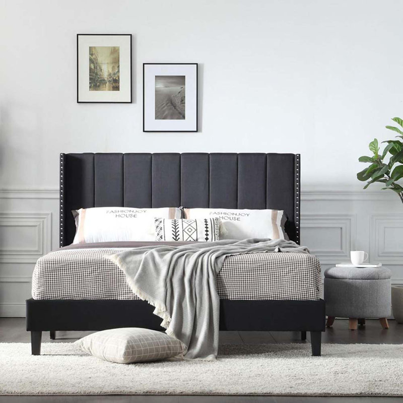 Plateforme tapissier Salva, Noir