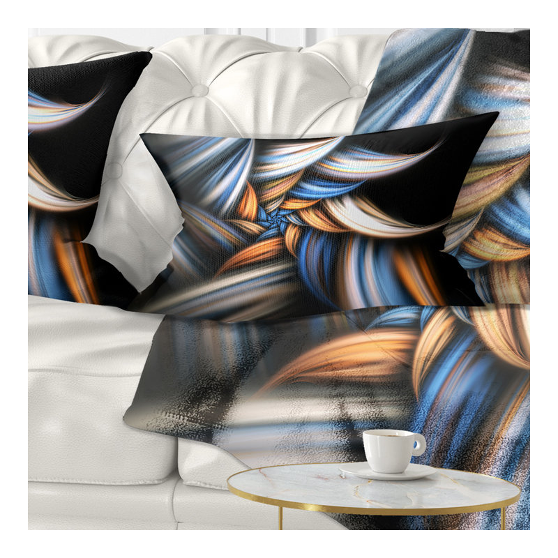 Coussin lombaire à motif floral fractal
