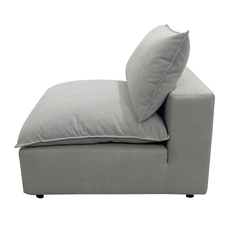 Ellaria Armless Chair, Light Gray