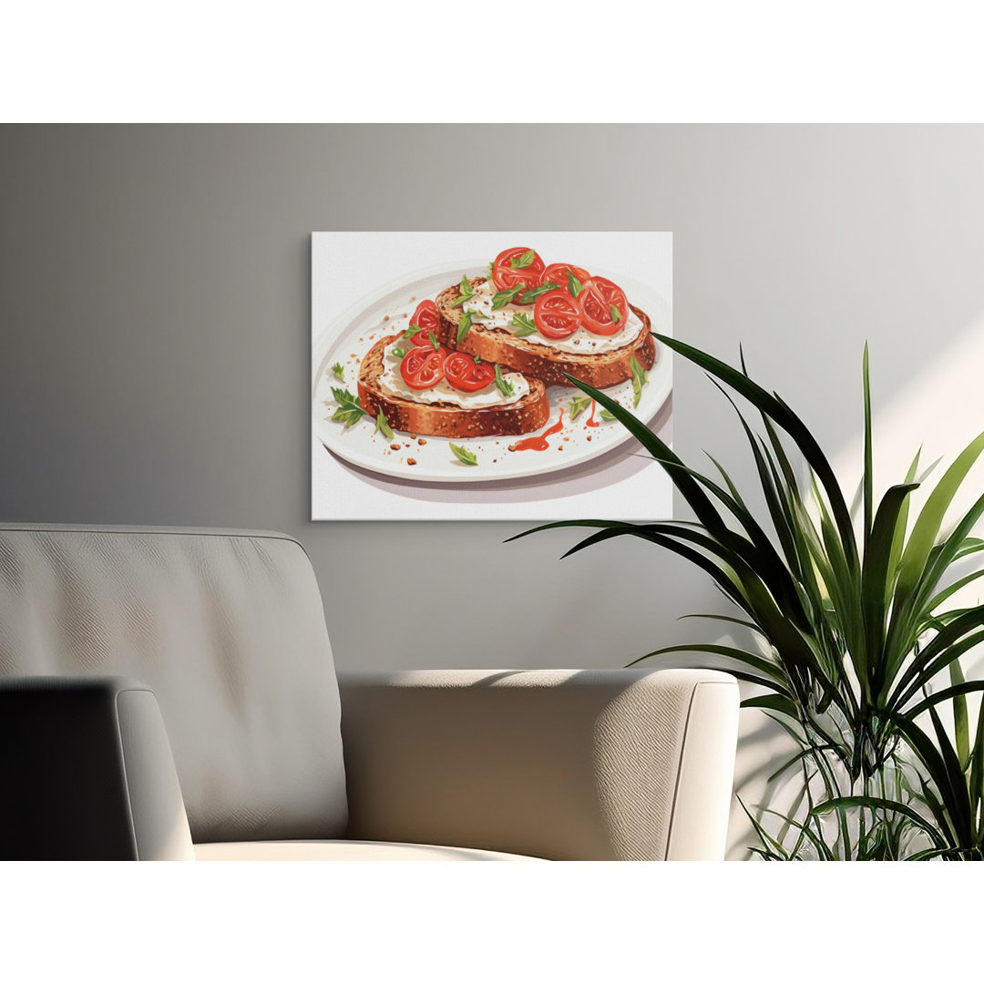 Vibrant Bruschetta Foodie Canvas Wall Art