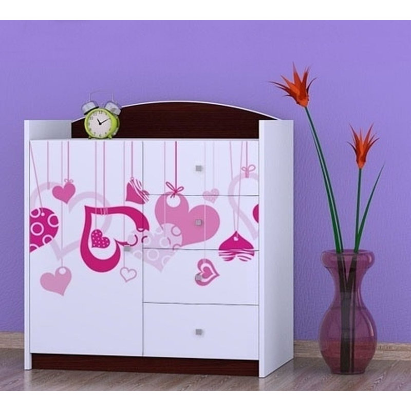 Nisbet Kids 4 - Drawer Combo Dresser, Dark Brown